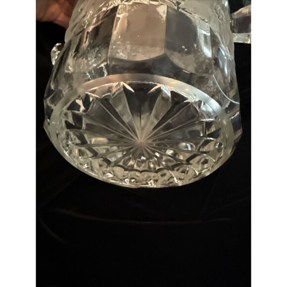 Rare Champagne Ice Bucket Sunflower Motif Heavy Crystal Glass. - Picture 12 of 13